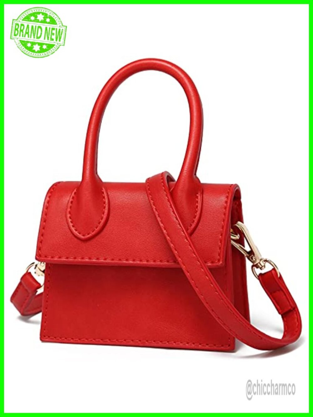 Mini Crossbody Bag PU Faux Leather Crocodile Pattern Adjustable Strap
